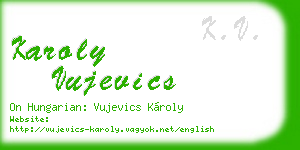 karoly vujevics business card