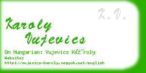 karoly vujevics business card